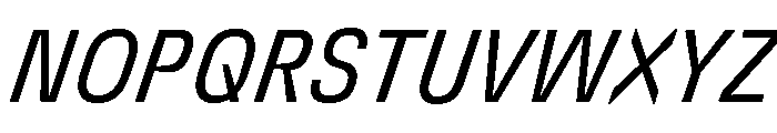 DeBox Condensed Italic Short Font UPPERCASE