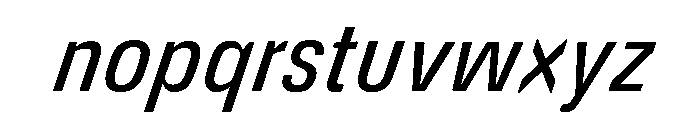 DeBox Condensed Italic Short Font LOWERCASE