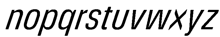 DeBox Condensed Italic Tall Font LOWERCASE