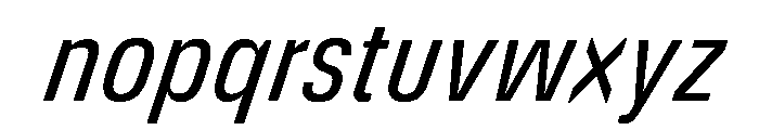 DeBox Condensed Italic Font LOWERCASE