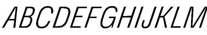 DeBox Condensed Light Ita Short Font UPPERCASE