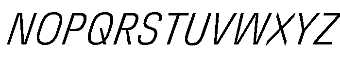 DeBox Condensed Light Ita Short Font UPPERCASE