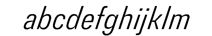 DeBox Condensed Light Ita Short FONT