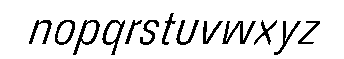 DeBox Condensed Light Ita Short Font LOWERCASE
