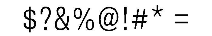 DeBox Condensed Light Short Font OTHER CHARS