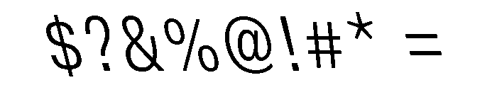 DeBox Condensed Light Slanted Font OTHER CHARS
