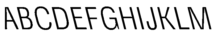 DeBox Condensed Light Slanted Font UPPERCASE