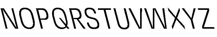 DeBox Condensed Light Slanted Font UPPERCASE