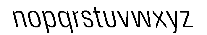 DeBox Condensed Light Slanted Font LOWERCASE