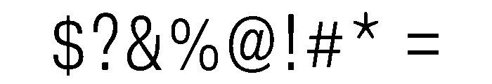 DeBox Condensed Light Tall Font OTHER CHARS