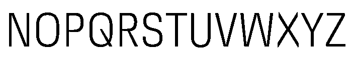 DeBox Condensed Light Tall Font UPPERCASE