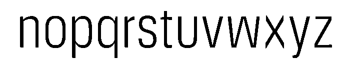 DeBox Condensed Light Tall Font LOWERCASE