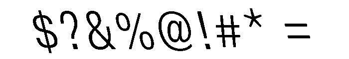 DeBox Condensed Lt Sla Short Font OTHER CHARS