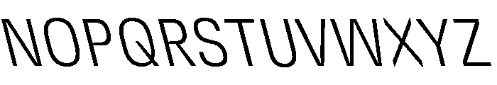 DeBox Condensed Lt Sla Short Font UPPERCASE