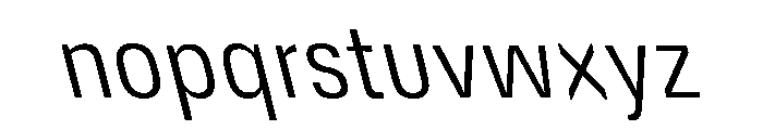 DeBox Condensed Lt Sla Short Font LOWERCASE