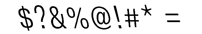 DeBox Condensed Lt Sla Tall Font OTHER CHARS