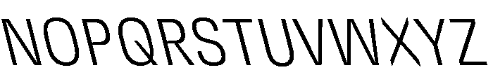 DeBox Condensed Lt Sla Tall Font UPPERCASE