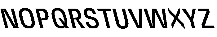 DeBox Condensed Med Slant Short Font UPPERCASE
