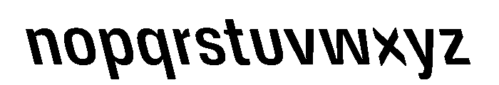 DeBox Condensed Med Slant Short Font LOWERCASE