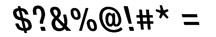 DeBox Condensed Med Slant Tall Font OTHER CHARS