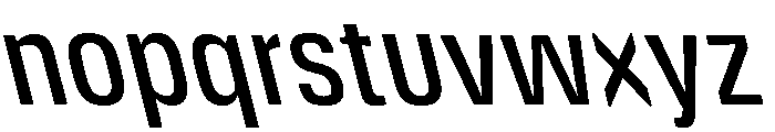DeBox Condensed Med Slant Tall Font LOWERCASE