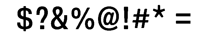 DeBox Condensed Medium Short Font OTHER CHARS