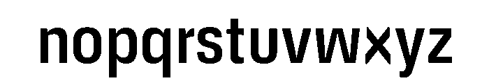 DeBox Condensed Medium Short Font LOWERCASE
