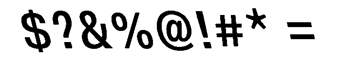 DeBox Condensed Medium Slanted Font OTHER CHARS