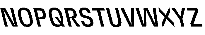 DeBox Condensed Medium Slanted Font UPPERCASE