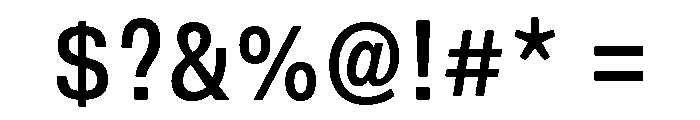 DeBox Condensed Medium Tall Font OTHER CHARS