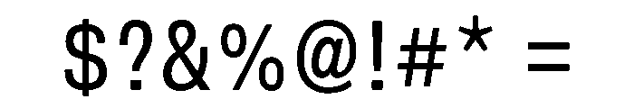 DeBox Condensed Short Font OTHER CHARS