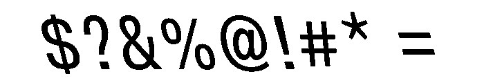DeBox Condensed Slanted Short Font OTHER CHARS