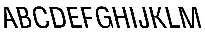 DeBox Condensed Slanted Short Font UPPERCASE