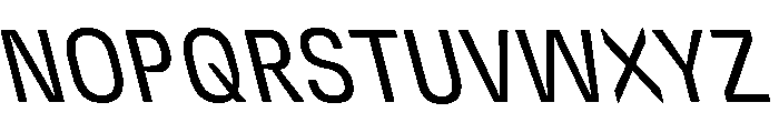 DeBox Condensed Slanted Short Font UPPERCASE
