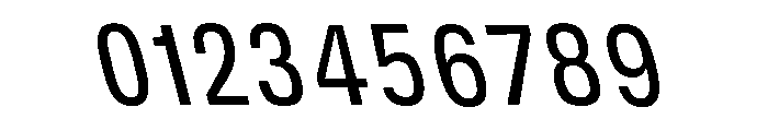 DeBox Condensed Slanted Tall Font OTHER CHARS