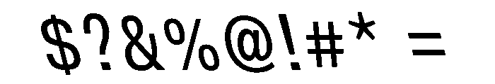 DeBox Condensed Slanted Tall Font OTHER CHARS