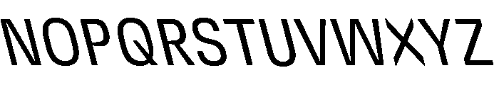 DeBox Condensed Slanted Tall Font UPPERCASE