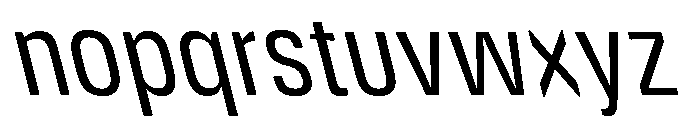 DeBox Condensed Slanted Tall Font LOWERCASE