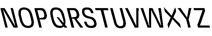 DeBox Condensed Slanted Font UPPERCASE