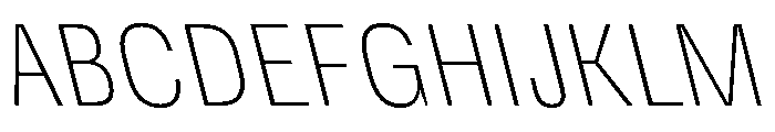 DeBox Condensed Th Sla Short Font UPPERCASE