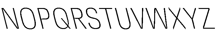 DeBox Condensed Th Sla Short Font UPPERCASE