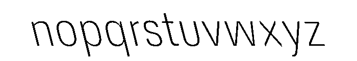 DeBox Condensed Th Sla Short Font LOWERCASE