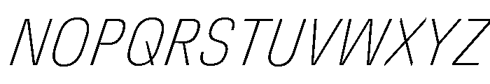 DeBox Condensed Thin Ita Short Font UPPERCASE
