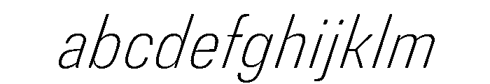 DeBox Condensed Thin Ita Short FONT