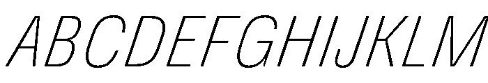 DeBox Condensed Thin Ita Tall Font UPPERCASE