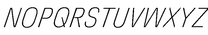 DeBox Condensed Thin Ita Tall Font UPPERCASE