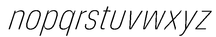 DeBox Condensed Thin Ita Tall Font LOWERCASE