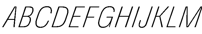 DeBox Condensed Thin Italic Font UPPERCASE