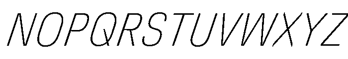 DeBox Condensed Thin Italic Font UPPERCASE