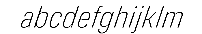 DeBox Condensed Thin Italic FONT